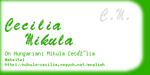 cecilia mikula business card
